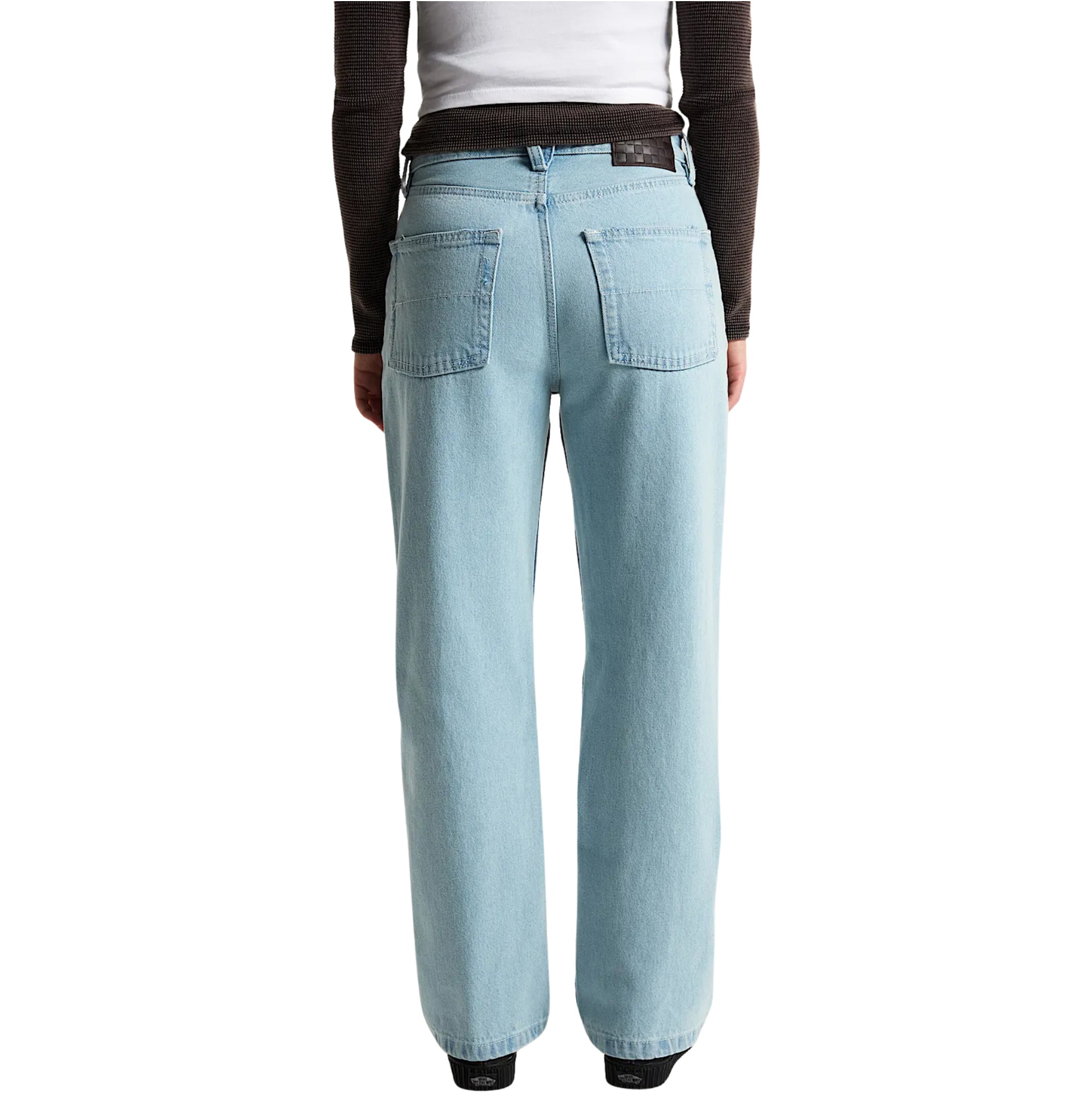 2026 Vans Womens Check 5 Mid Rise Straight Jeans VN001094TTJ - Blue